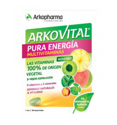 Vitaminas Arkovital Pura Energía de 30 comprimidos